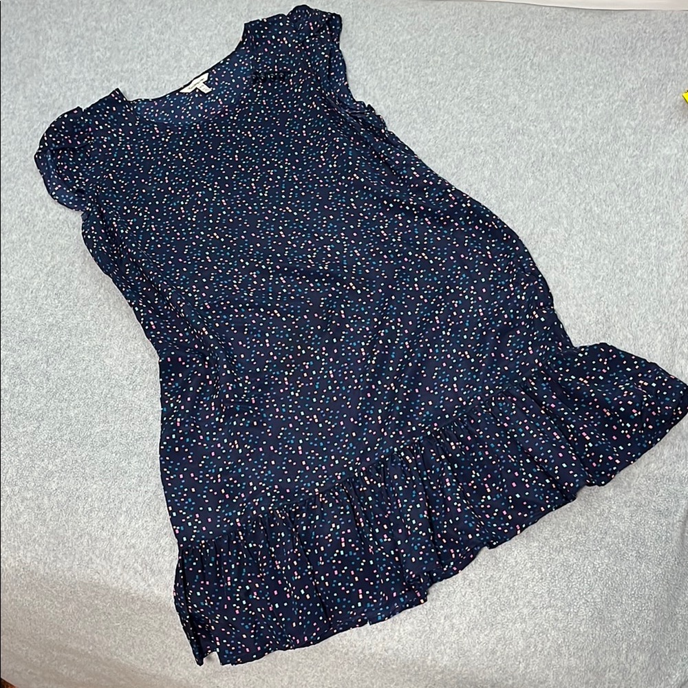 Heritage 1981 Silk Mini Dress Medium Drop Waist Cap Sleeve Lolita Preppy